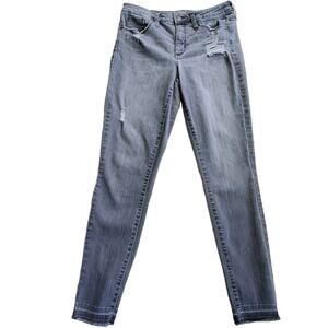 Universal Thread Womens High Rise Skinny Distressed Jeans Sz 6 Dark Gray Stretch